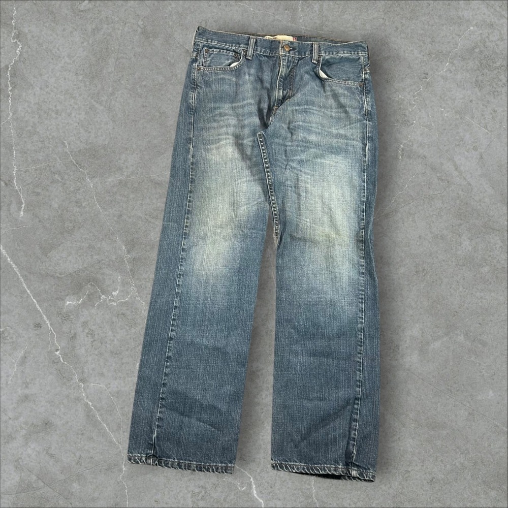 Levi's 569 Loose Straight Jeans Men 34x32 Blue Medium Wash Y2K Denim Grunge Boot